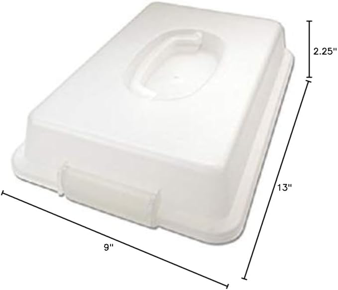 USA Pan 1117RCLD-ST-1 Bakeware Nonstick Rectangular Pan with Lid, 9x13-Inches,White