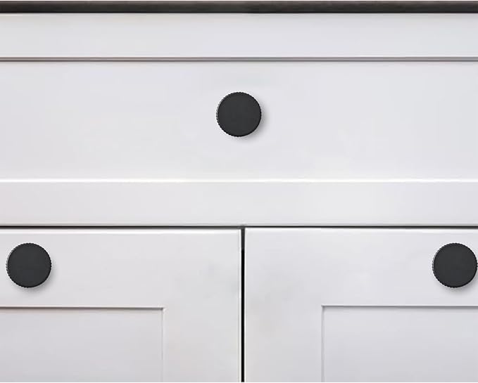 khtumeware Large Knob 2-Pack,Matte Black Large Knob Cabinet Pulls, Kitchen Drawer Handles, for Dresser cabinets, cabinets, Door cabinets, Hardware