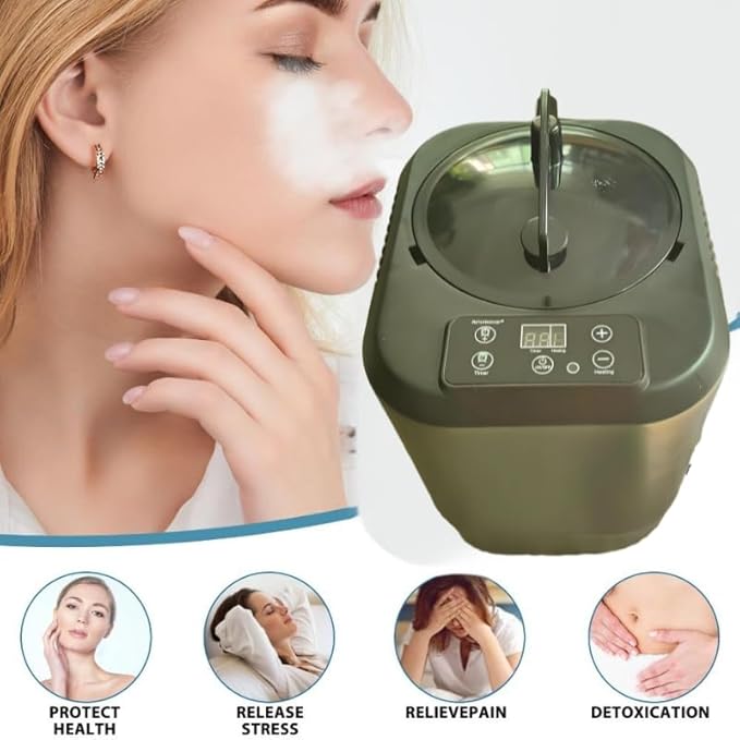 3L Sauna Steamer with Larger Volume and More Steam Output, Fcc Certified 3L & 1200W Steam Generator, Sauna Steamer Machine with Remote Control, Portable Sauna Steamer, Black