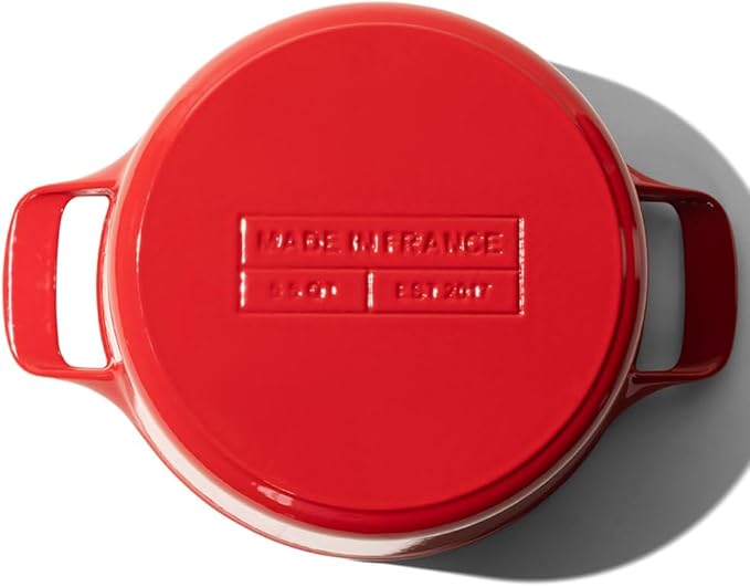 Made In Cookware - Dutch Oven 5.5 Quart - Red - Enameled Cast Iron - Exceptional Heat Retention & Durability - Professional Cookware - Crafted in France - Induction Compatible