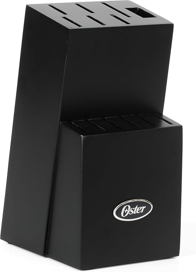 Oster Lindbergh 14 Piece Stainless Steel Kitchen Knife Block Set - Sage Green W/Black Knife Block - Cuchillos Para Cocina