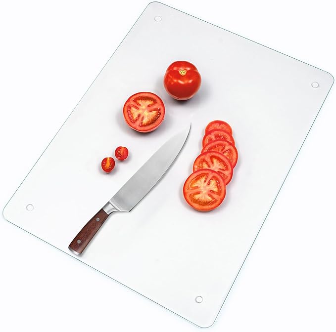 Large Tempered Glass Cutting Boards For Kitchen 18 x 24- High Transparency for Countertop Protection, Scratch-Resistant, Heat-Resistant, Dishwasher safe(XX-Large)