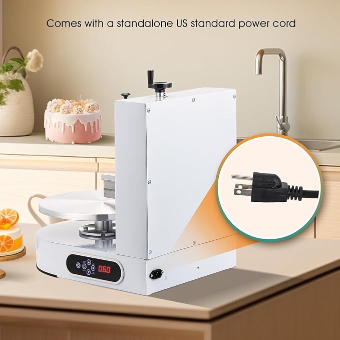 Newhai Automatic Cake Spreading Machine Electric Cake Decorating Machine Cream Smoothing Coating Machine 110V US for 4-12 inch Cakes