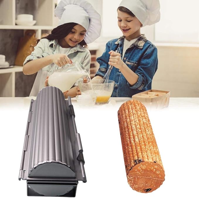 Aluminum Alloy Open Close Type Corrugated Round Toast Bread, Reusable Bread Loaf Pan Nonstick Bread DIY Baking Tool