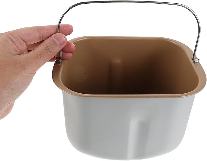 KICHOUSE Bread Machine Baking Pan Replacement - Bread Maker Inner Pot Bucket Non-Stick Coating - 7.86x6.68x5.7" Kitchen Appliance Spare Part Easy To Clean