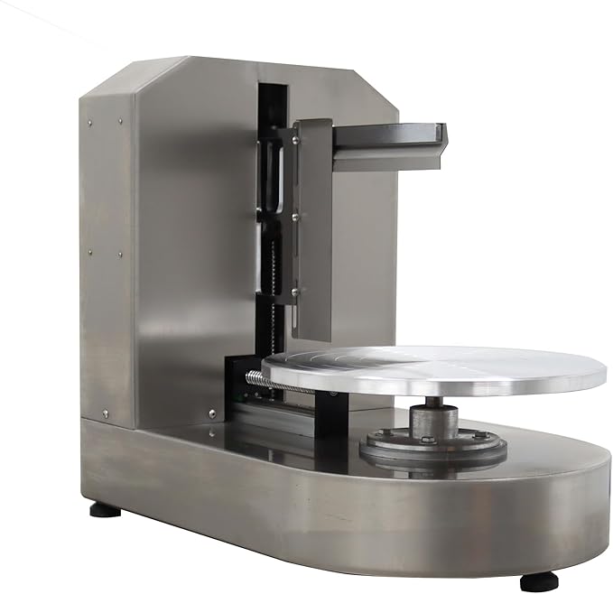 INTSUPERMAI Fully Automatic Cake Cream Spreading Coating Smearing Machine Stainless Steel Cake Decorating Machines Baking Tools Birthday Cake Cream Spreading Machine Suitable for 4-12inch Cake 110V