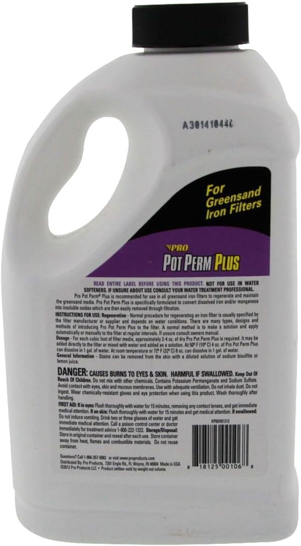 American Water Solutions KP65N Pro Products Pot Perm Greensand Iron filter Regenerant