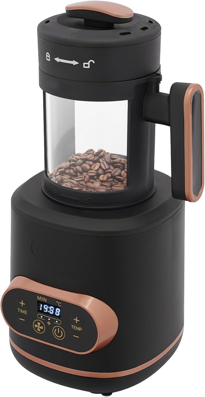 1500W Coffee Bean Roaster Machine, 100g Electric Bean Machine with Timer and Heating Adjustable, Roast Coffee At Home, Intelligent Control, 110V