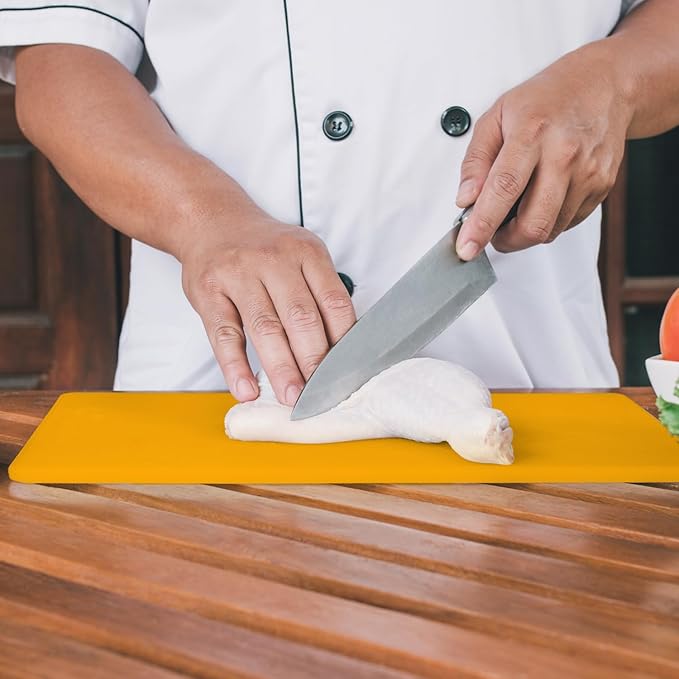 Dexas 4-Pack NSF Certified Polysafe Cutting Boards with Handle and Juice Well, 12 x 18 inches, Reversible Kitchen Cutting Board, Assorted Colors