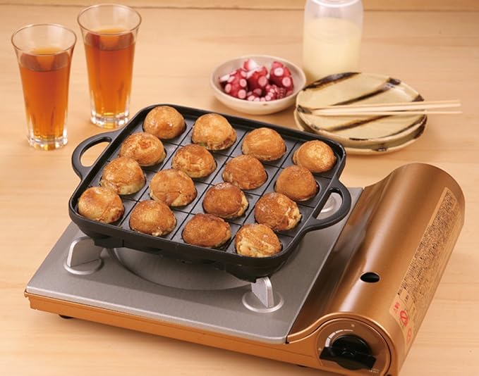 Iwatani Takoyaki Grill Pan , Medium, Black