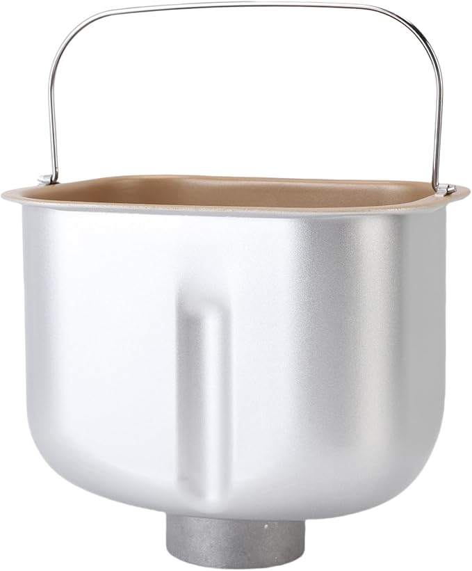 Bread Machine Baking Bucket, 7.67 * 5.9 * 6.49inch Bread Maker Inner Bucket Non Stick Baking Bucket Stainless Steel Inner Replacement Part for Home and Commercial Bakeries