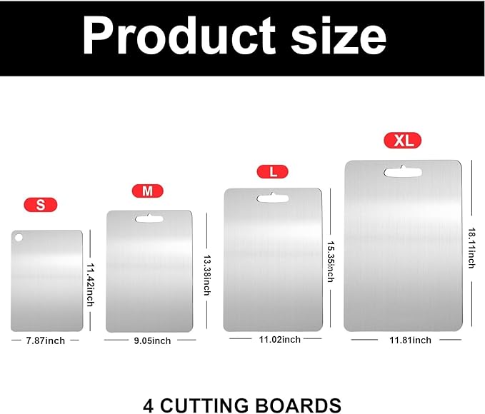 Tavano Titanium Cutting Board,Katuchef Titanium Cutting Board,Titanium Cutting Boards for Kitchen,Easy to Clean and Store(1PC-XL:18.11 * 11.81)