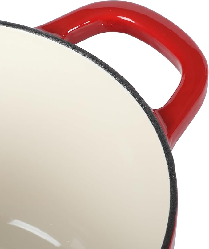 Crock-Pot 3-Quart European Enameled Cast Iron Saucepan with Lid – Gradient Red, Durable Oven Safe Cookware