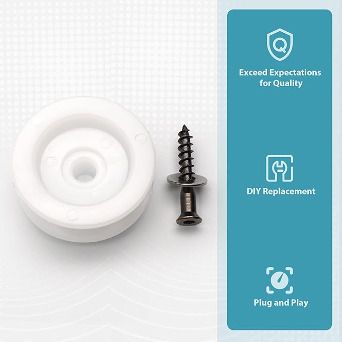 5304507405 Dishwasher Roller Tub for Frigidaire Kenmore Crosley White-Westinghouse Tappan Galaxy, Dishrack Support Roller Assembly, Dishwasher Dishrack Roller Assembly Replace 154333902, 154213401
