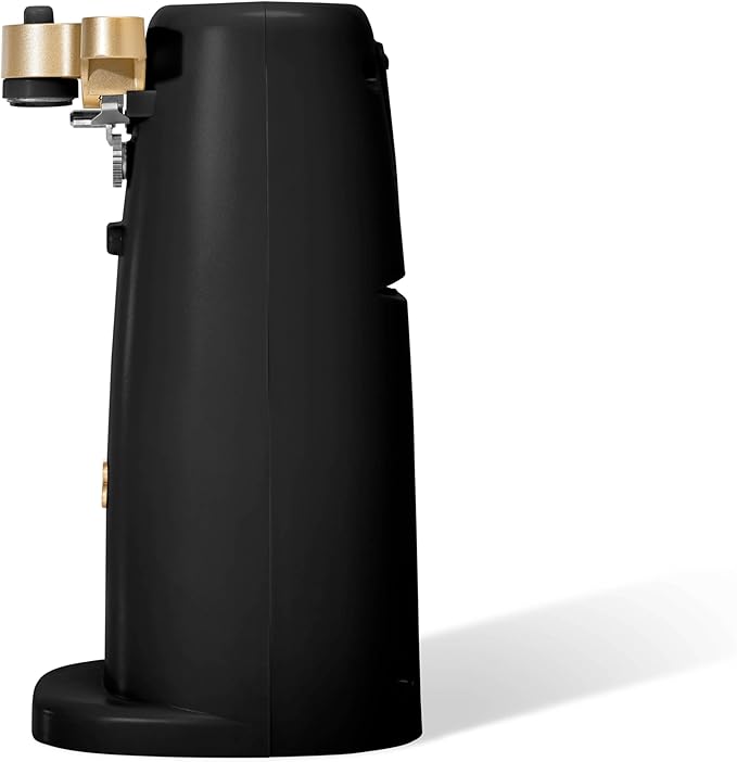 Electric Can Opener by Drew Barrymore, Stainless Steel Blade, Auto-Turn Feature (Black Sesame), 1