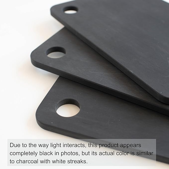RUBBER Rubber Cutting Board, Black, L, Synthetic Rubber, Large, Present, Made in Japan, 14.6 x 9.6 x 0.3 inches (370 x 245 x 8 mm) NBD003