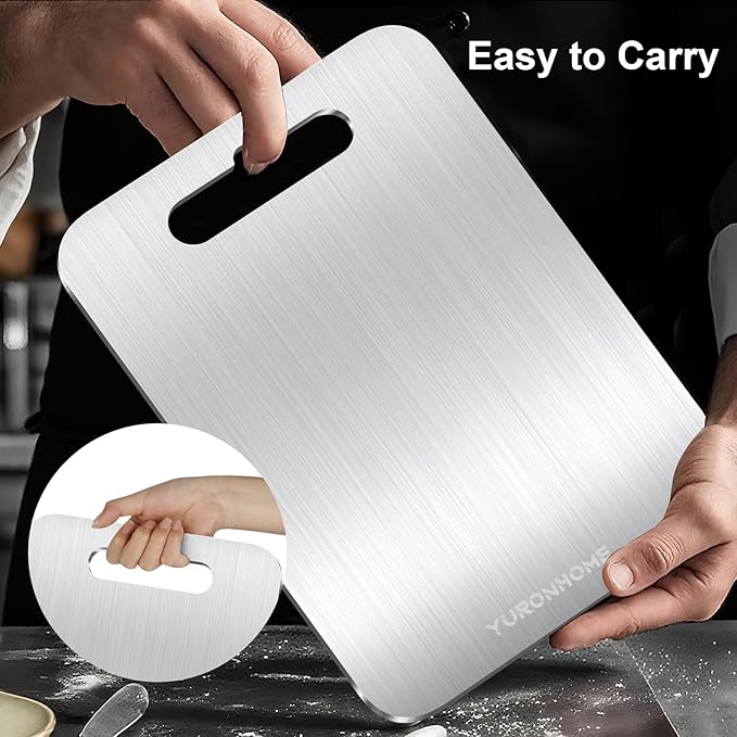 Titanium Cutting Boards Set of 3, Cutting Boards for Kitchen, Double-Sided Food-Grade, No toxic, 2026 Upgrade, Hygiene Durable Dishwasher Safe Chopping Board for Meats, Fruits, Vegetables