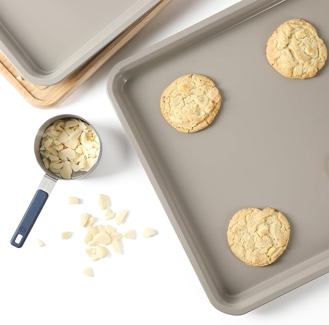 Calphalon Legacy 3 Piece 18 ", 15" and 13" PFA Free Nonstick Cookie Sheet - Taupe
