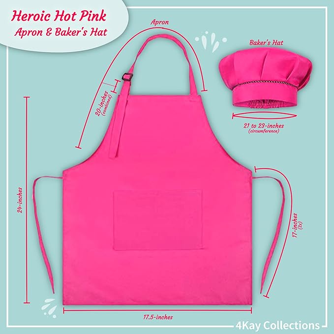 Ultimate Easy Baking Oven Bundle For Kids With 19 Items - Oven, 2 Refill Mixes, Apron, Hat, Bowl, Spatula, Whisk, 9 Stickers, Baking Pan & Tool (Heroic Hot Pink Baker Bundle)
