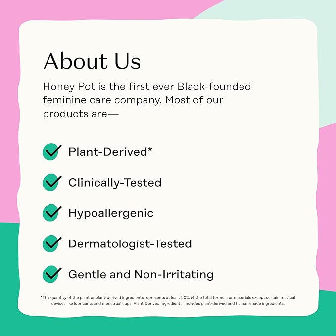 The Honey Pot Company - Herbal Sanitary Pads for Women - Heavy Flow w/Wings - Infused w/Essential Oils for Cooling Effect & Organic Cotton Cover - Feminine Care - 14 ct