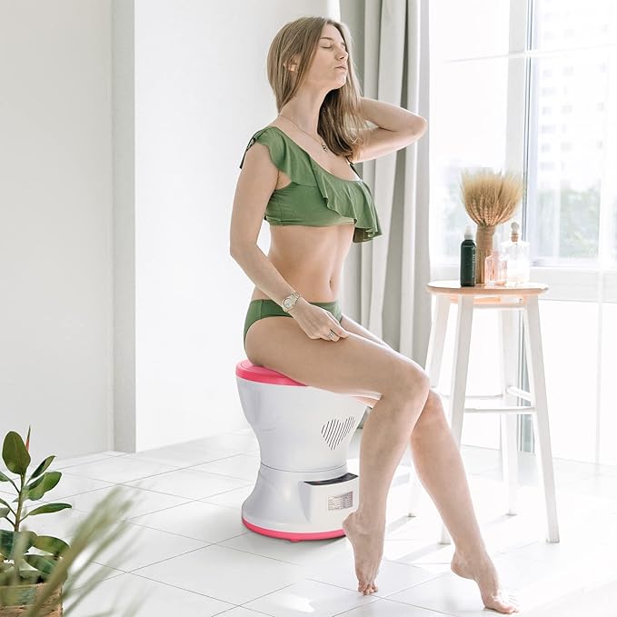Yoni Steam Kit, Steaming Seat Yoni Steam Pot with Remote Control and Steaming Herbs(20 Bags),100 PCS Disposable Seat Covers, Update Electric V Steam at Home Kit for Women Health