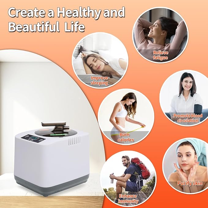 Portable Home Sauna Steam Machine with Remote Control - 1200W 3L Upgrated Fast-Heating System, 9-Level Adjustable Steam & 120-Min Timer, for Home Spa Sauna Accessories