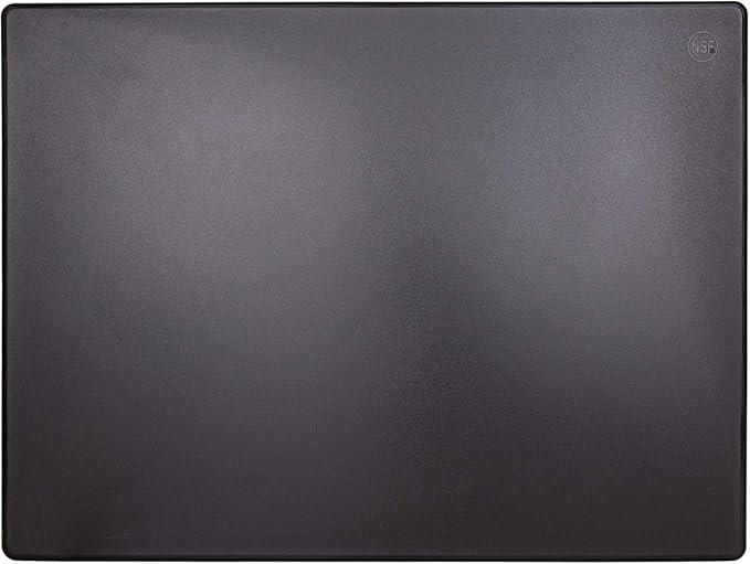 Thirteen Chefs Large 18 x 12 Black Plastic Cutting Board - 1/2" Thick HDPE for Restaurants and Professional Kitchens, NSF