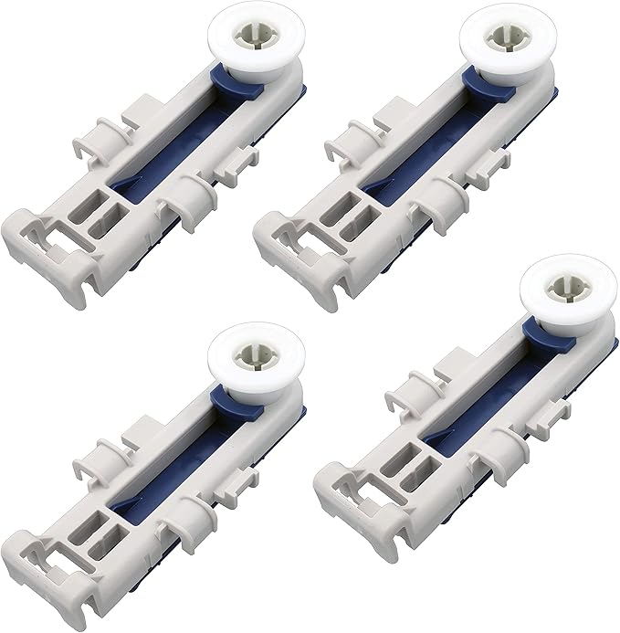 4Pc Dishwasher Upper Dishrack Roller Wheel Assembly Replaces W11157085 W10671907 W11092420 WPW10671907 For Whirlpool Dishwasher