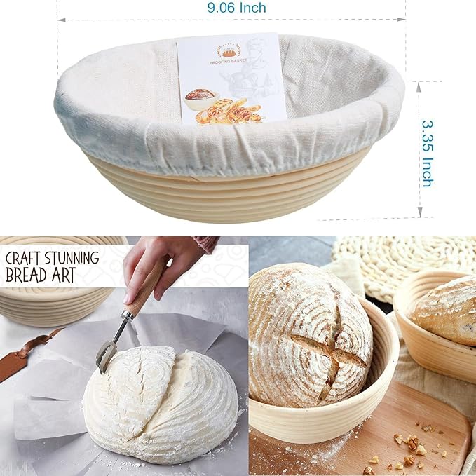 5QT Cast Iron Dutch Oven with Lid and with Double Handle for Bread Baking,Cast Iron Skillet Cooking Pan Heat Resistant,Non-Stick, Includes Bread Baking Supplies and Cleaning Brush.