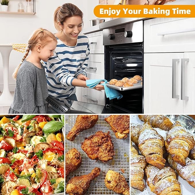 Air Fryer Basket for Oven, OPENICE 15.3" x 11.0" Large Air Fryer Tray and Pan with 30PCS Parchment Papers, Stainless Steel Oven Air Fryer Basket and Tray for Baking Grilling