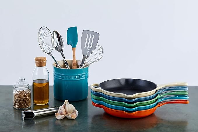 Le Creuset Enameled Cast Iron Signature Iron Handle Skillet, 10.25", Marseille