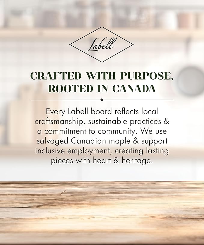 Labell Large Canadian Maple End Grain Cutting Board, Large Chopping Board for Food Prep, Natural & Durable for Charcuterie, Serving & Styling - 18" x 24" x 0.75"