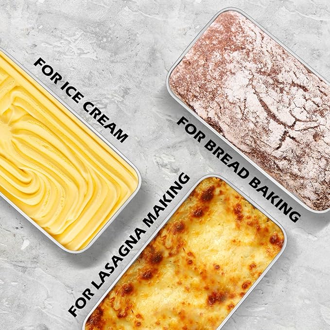 Leonyo 4 Pack Loaf Pans for Baking Bread, 9IN x 5IN Stainless Steel Loaf Bread Pans for Homemade Meatloaf, Banana, Brownies, Lasagnas, Dishwasher Oven Safe