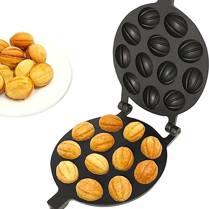 Walnut Cookie Mold Maker 12 non-stick - Oreshki Mold Maker - Walnut Cookie Molds - Орешница Russian - Oreshki Maker - Walnut Cookie Maker Oreshek - Nutty Maker - Oreshnitsa Nut Cookies Maker