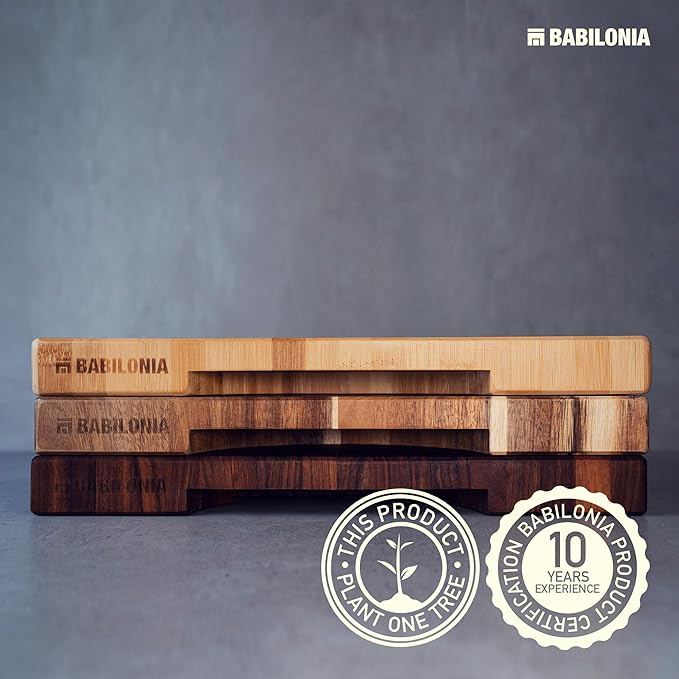 American Black Walnut Cutting Board - 19.7" L x 12.2" W (ExtraThick 1.7") Premium Quality & Professional Butcher Block. Heavy Duty End Grain Wood Chopping Board (Oil & Plate Included)