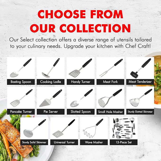 Chef Craft Select Meat Cooking Fork, 13 inch, Stainless Steel