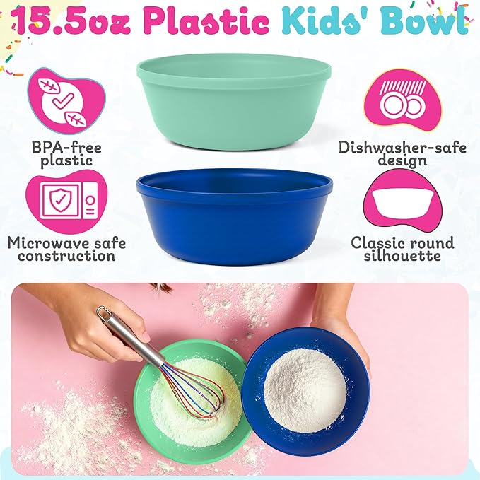 Ultimate Easy Baking Oven Bundle For Kids With 20 Items - Oven, 2 Refill Mixes, Apron, Hat, 2 Bowls, Spatula, Whisk, 9 Stickers, Baking Pan & Tool (Brave Blue Bundle)