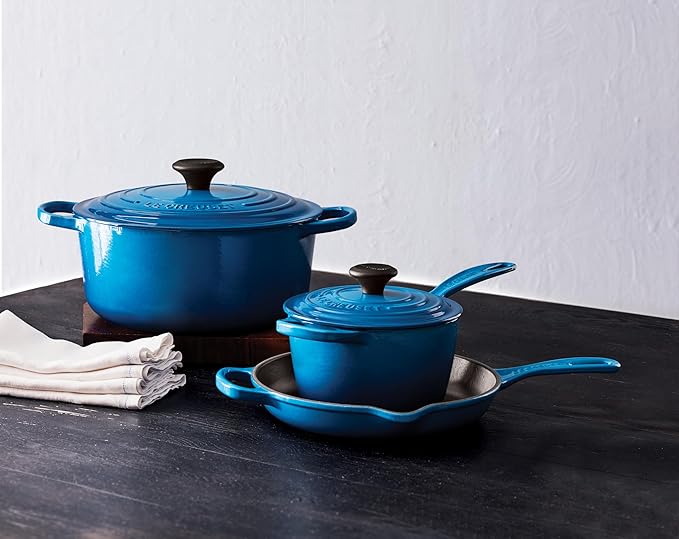 Le Creuset Enameled Cast Iron Signature Iron Handle Skillet, 11.75", Marseille