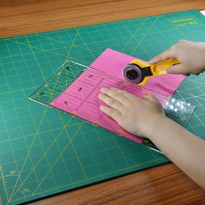 WORKLION 18'' x 24'' Large Self Healing PVC Cutting Mat, Double Sided, Gridded Rotary Cutting Board for Craft, Fabric, Quilting, Sewing, Scrapbooking - Art Project…