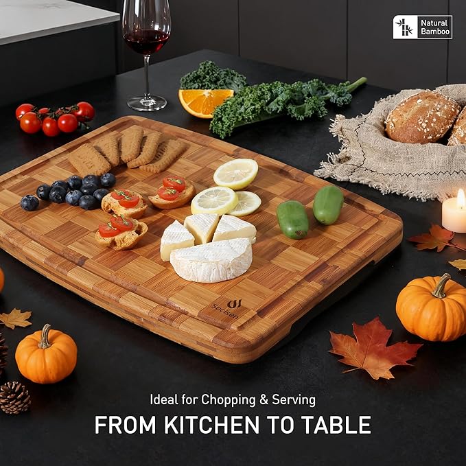 Bamboo Cutting Boards Non Toxic Wood Wooden Cutting Board for Kitchen Non Slip Christmas Xmas Birthday Law Step Stepmom Stepmother Have Everything Good Unique Useful Present