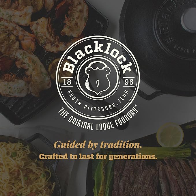 Lodge Blacklock Cast Iron Skillet Set, 10.25" & 12" - Triple Seasoned - Lightweight - Easy Cleanup - Premium Cookware