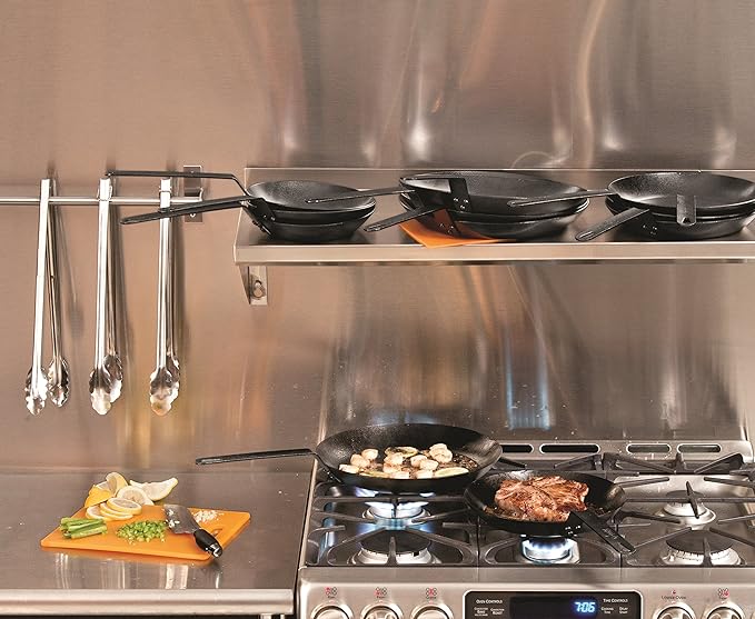 Lodge Pre-Seasoned Carbon Steel Skillet - Use in the Oven, on the Stove, on the Grill, or Over a Campfire - 10 Inch
