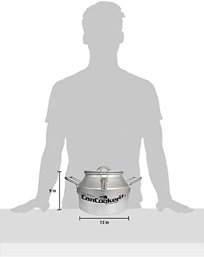CanCooker Camping Cookware Outdoorsman Kit | Portable Multifuel Stove, Steam CanCooker Jr, Pot Rack, 9 x 19 Plank, & Black Handle Covers