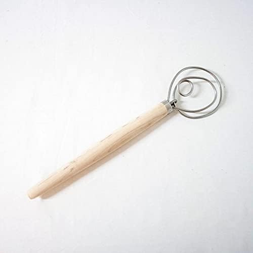 Lehman's Old Country Maple Dough Mixing Whisk Baking Tool Quick Mixing 14"
