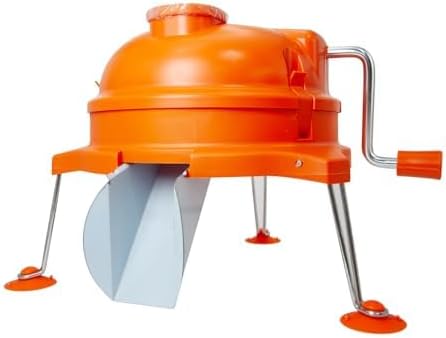 CL003 Commercial Vegetable Dicer - Heavy Duty Manual Tabletop Cuber 1/4" x 1/4" Food Prep Cutter, Orange Stainless Steel Kitchen Cutting Tool