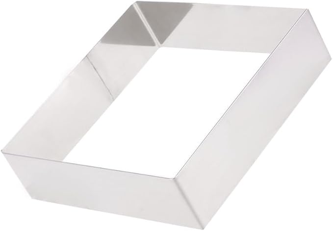 BESTonZON 7.3 Inch Square Cake Ring Stainless Steel Baking Tool for Diy Pastry Mousse Cookie Bread Cutter Mold Kitchen Accessory