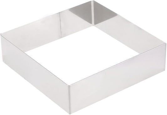 BESTonZON 7.3 Inch Square Cake Ring Stainless Steel Baking Tool for Diy Pastry Mousse Cookie Bread Cutter Mold Kitchen Accessory