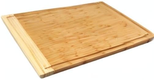 BambooMN Universal Premium Pull Out Cutting Boards - Under Counter Replacement - Designed To Fit Standard Slots - Heavy Duty Kitchen Board with Juice Groove - 22" x 14" x 0.75" - 1 Piece