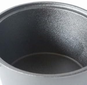 Kanka Grill 14" Cast Iron Sauce Pan with Lid – Pre-Seasoned Deep Cooking Pot for Indoor & Outdoor Grill, Stir Fry, Broth, Frying Nonstick Gourmet Cookware with Silicone Handle & Scraper – Black