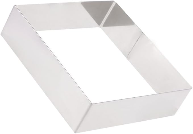 BESTonZON 7.3 Inch Square Cake Ring Stainless Steel Baking Tool for Diy Pastry Mousse Cookie Bread Cutter Mold Kitchen Accessory